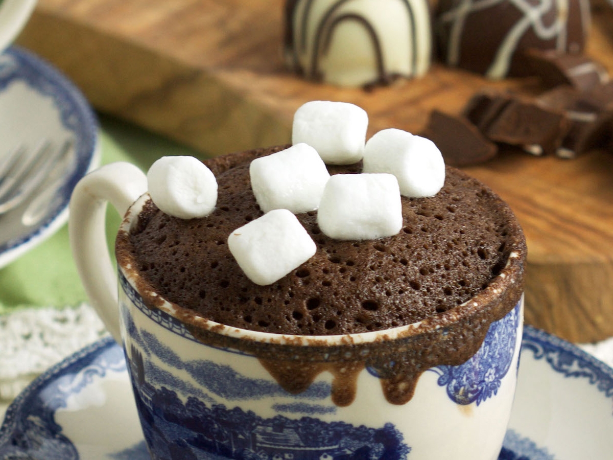 Chocolate Mug Cake with Truffles